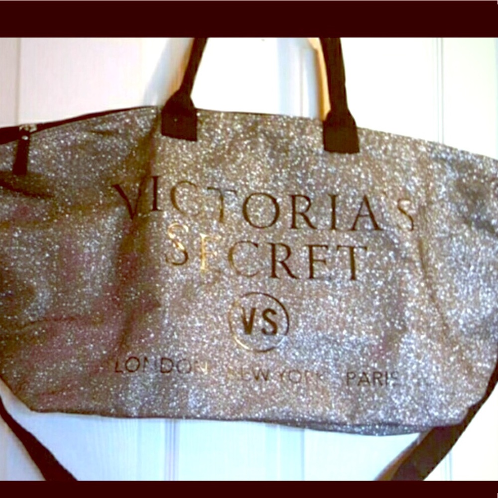 Victoria’s Secret duffel bag.